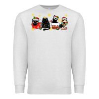 Oatmeal Heather christmas cats Premium Sweatshirt - MaliasSmallBusiness
