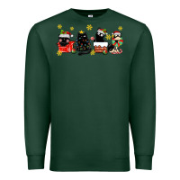 Sports Green christmas cats Premium Sweatshirt - MaliasSmallBusiness