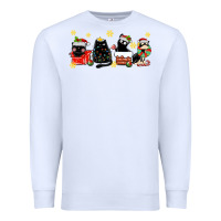 White christmas cats Premium Sweatshirt - MaliasSmallBusiness
