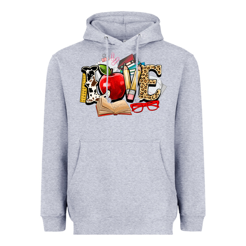 Teacher School Love Heavyweight Hoodie by NancyCooperArtShop | Teevron
