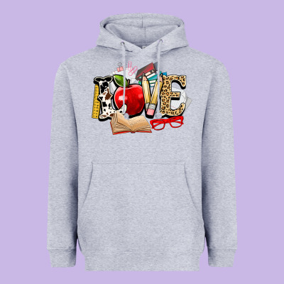 Teacher School Love Heavyweight Hoodie Designed By Nancycooperartshop