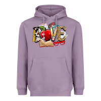 Lavender teacher school love Heavyweight Hoodie - NancyCooperArtShop