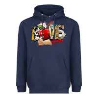 Navy teacher school love Heavyweight Hoodie - NancyCooperArtShop