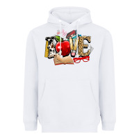 White teacher school love Heavyweight Hoodie - NancyCooperArtShop