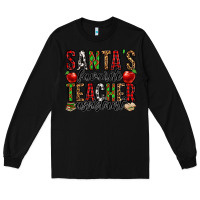 Black santa's favorite teacher assistant Long Sleeve Tee - Jasminsmagicworld