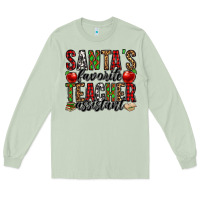 Matcha santa's favorite teacher assistant Long Sleeve Tee - Jasminsmagicworld