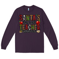 Plum santa's favorite teacher assistant Long Sleeve Tee - Jasminsmagicworld