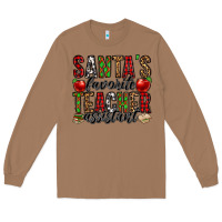 Toasted Coconut santa's favorite teacher assistant Long Sleeve Tee - Jasminsmagicworld