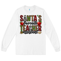 White santa's favorite teacher assistant Long Sleeve Tee - Jasminsmagicworld