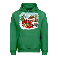 Emerald Christmas gnomes with red truck Urban Hoodie - NancyCooperArtShop