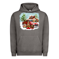 Pigment Tornado Christmas gnomes with red truck Urban Hoodie - NancyCooperArtShop