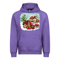 Tulip Christmas gnomes with red truck Urban Hoodie - NancyCooperArtShop