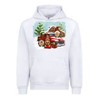 White Christmas gnomes with red truck Urban Hoodie - NancyCooperArtShop