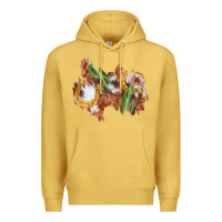 Antique Gold horseshoe cowhide cactus patch Premium Hoodie - AdoDesignShop