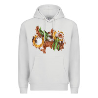 Dove Grey horseshoe cowhide cactus patch Premium Hoodie - AdoDesignShop