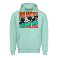 Seafoam western turquoise gemstone cowhide  leather tumbler Zipper Hoodie - Jasminsmagicworld