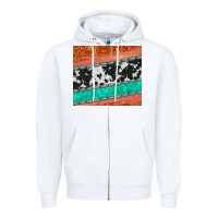 White western turquoise gemstone cowhide  leather tumbler Zipper Hoodie - Jasminsmagicworld