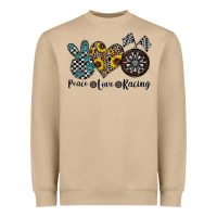 Peace Love Racing Heavyweight Sweatshirt | Teevron
