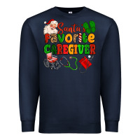 Navy santas favorite caregiver Premium Sweatshirt - MaliasSmallBusiness