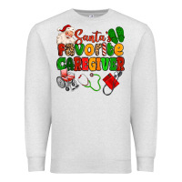 Oatmeal Heather santas favorite caregiver Premium Sweatshirt - MaliasSmallBusiness