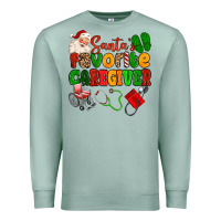 Seafoam santas favorite caregiver Premium Sweatshirt - MaliasSmallBusiness