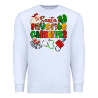 White santas favorite caregiver Premium Sweatshirt - MaliasSmallBusiness