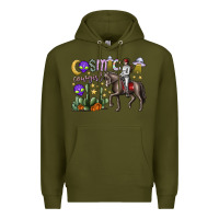 Army Green cosmic cowgirl Premium Hoodie - SublimationCraftShop