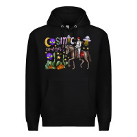 Black cosmic cowgirl Premium Hoodie - SublimationCraftShop