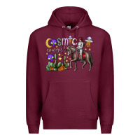 Burgundy cosmic cowgirl Premium Hoodie - SublimationCraftShop