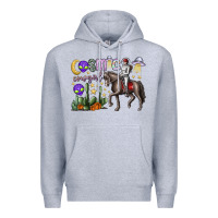 Heather Grey cosmic cowgirl Premium Hoodie - SublimationCraftShop