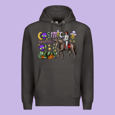 Cosmic Cowgirl Premium Hoodie Designed By Sublimationcraftshop
