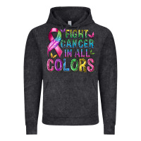 Vintage Black fight cancer in all colors Vintage Hoodie - texasbilliewilder