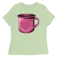 Matcha Valentine's Day heart mug Ladies Tee - AdoDesignShop