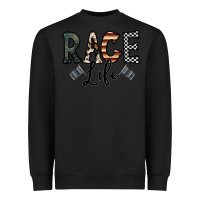 Black race life Heavyweight Sweatshirt - CowhideDigitalArt
