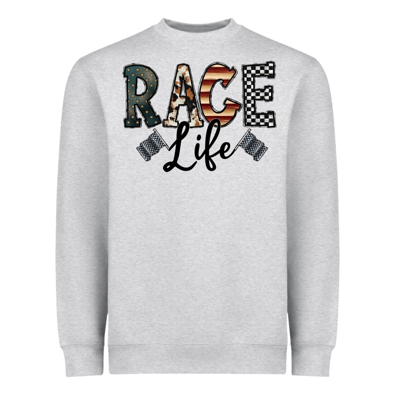Race Life Heavyweight Sweatshirt by CowhideDigitalArt | Teevron
