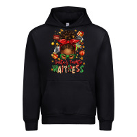 Black santa's favorite waitress messy bun Urban Hoodie - texasbilliewilder