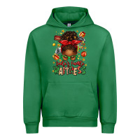 Emerald santa's favorite waitress messy bun Urban Hoodie - texasbilliewilder