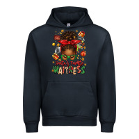Navy santa's favorite waitress messy bun Urban Hoodie - texasbilliewilder
