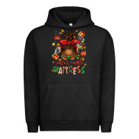 Pigment Black santa's favorite waitress messy bun Urban Hoodie - texasbilliewilder