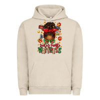 Pigment French Oak santa's favorite waitress messy bun Urban Hoodie - texasbilliewilder