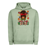 Pigment Oil Green santa's favorite waitress messy bun Urban Hoodie - texasbilliewilder