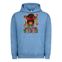 Pigment Pebble Blue santa's favorite waitress messy bun Urban Hoodie - texasbilliewilder