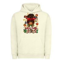 Pigment Pistachio santa's favorite waitress messy bun Urban Hoodie - texasbilliewilder