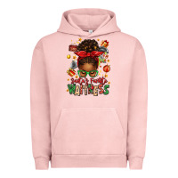 Pigment Salmon santa's favorite waitress messy bun Urban Hoodie - texasbilliewilder
