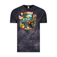 Cloud Black farm truck farm animals Vintage Tee - FaDigitalArtStudio