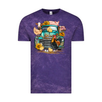 Cloud Purple farm truck farm animals Vintage Tee - FaDigitalArtStudio