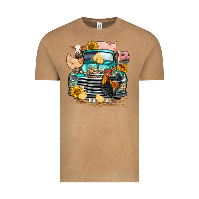 Farm Truck Farm Animals Vintage Tee by FaDigitalArtStudio | Teevron