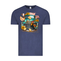 Vintage Denim farm truck farm animals Vintage Tee - FaDigitalArtStudio