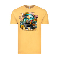 Vintage Mustard farm truck farm animals Vintage Tee - FaDigitalArtStudio