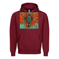 Burgundy western cross tumbler Zipper Hoodie - Jasminsmagicworld